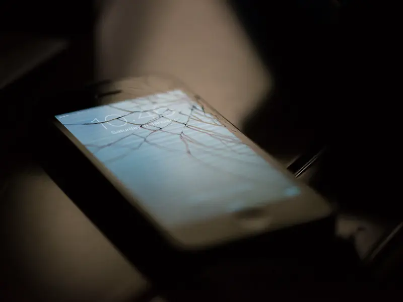 Cracked iPhone screen